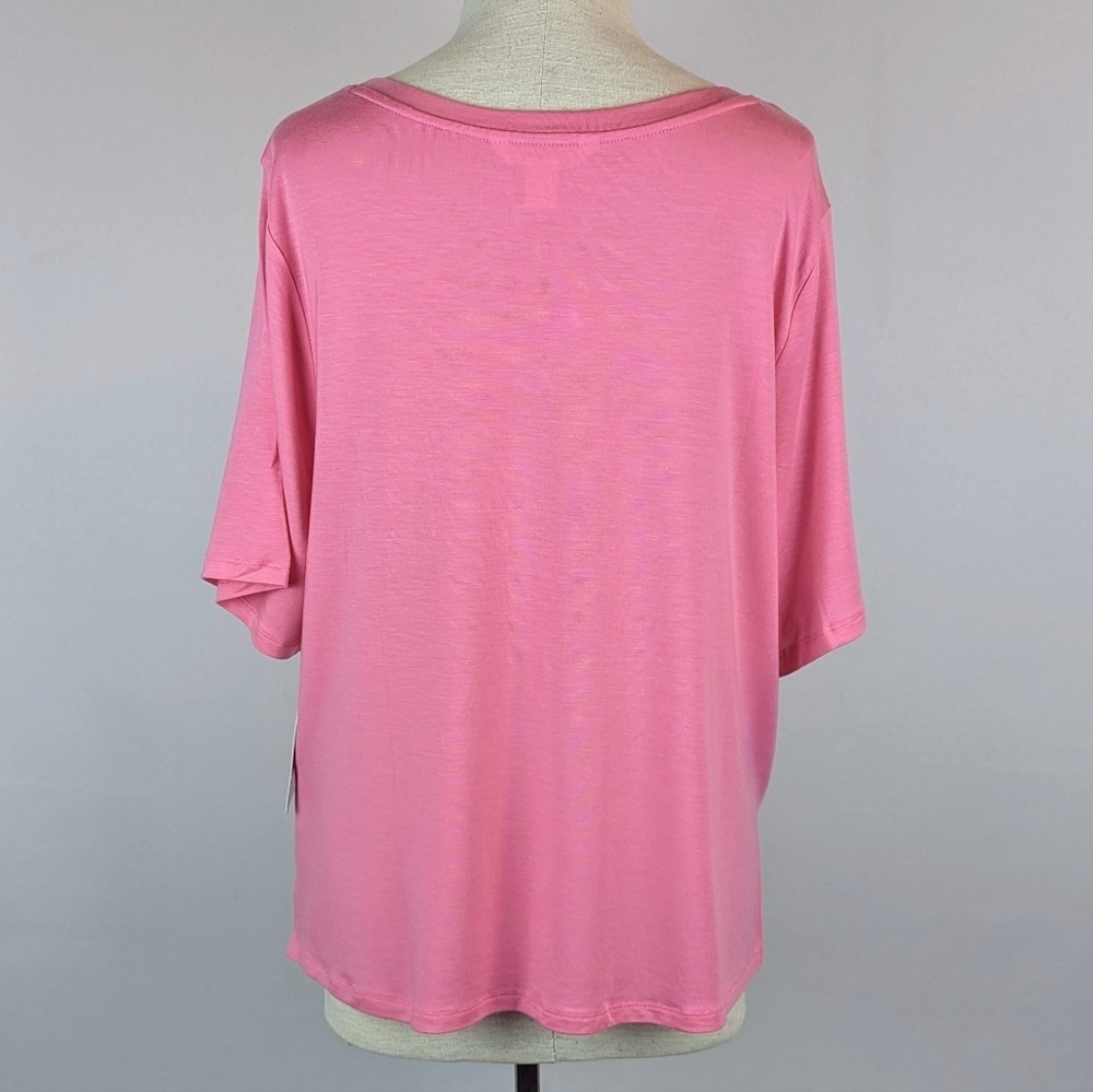 Athleta Nighttime Bliss Sleep Lounge T Short Sleeve Relaxed Fit Hot Pink XL NWT - Picture 6 of 13